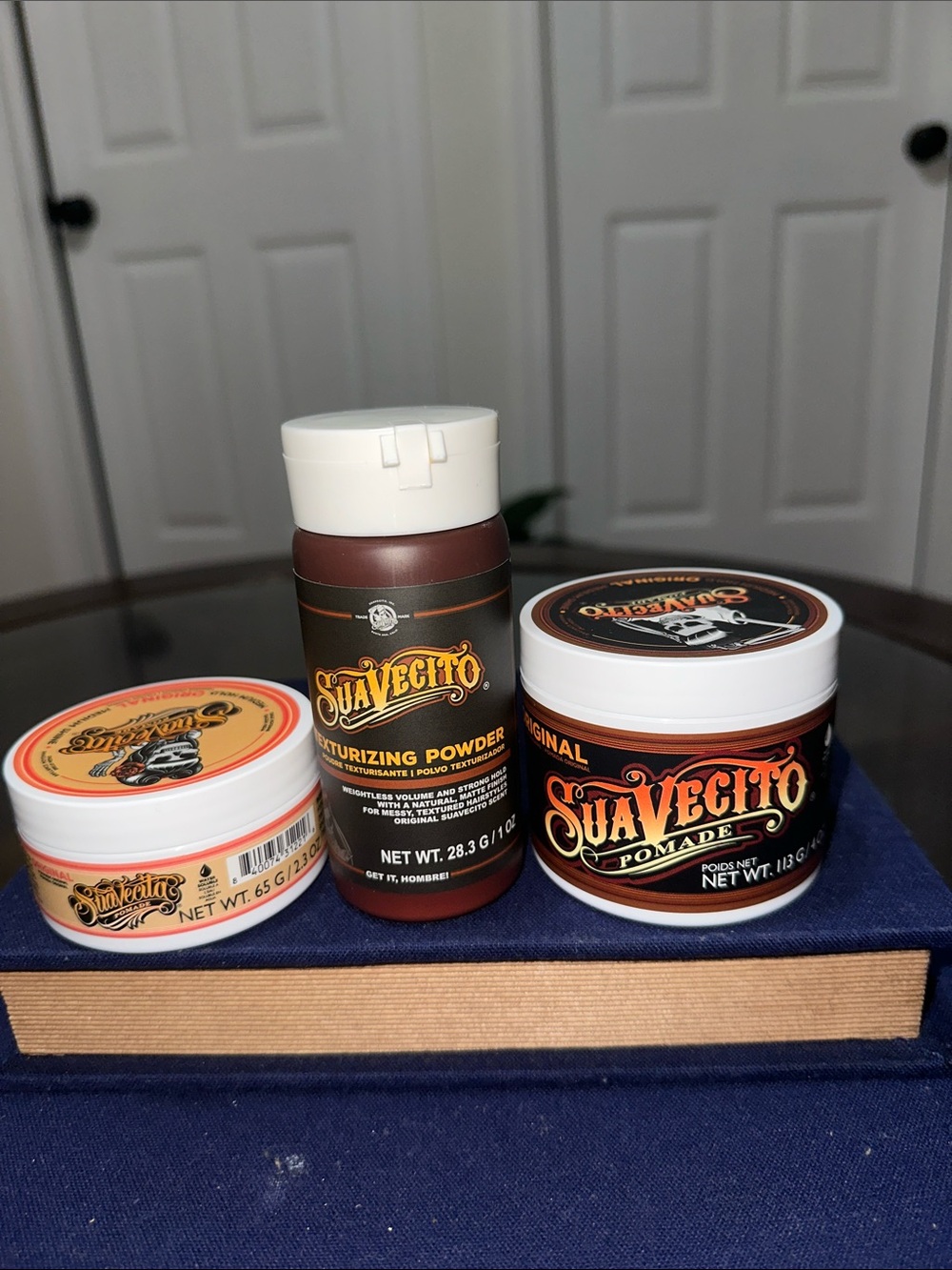 Men Grooming Kit – Brown & White Pomade + Moisturizing Powder